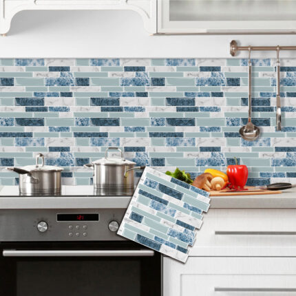 DEWOO 3D Wall Stickers, 10pcs – Self-Adhesive, Waterproof, Easy Application for Kitchen & Bathroom